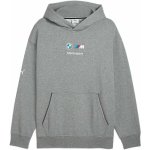 Puma BMW MOTORSPORT ESSENTIALS+ HOODIE FLEECE mikina šedá – Sleviste.cz