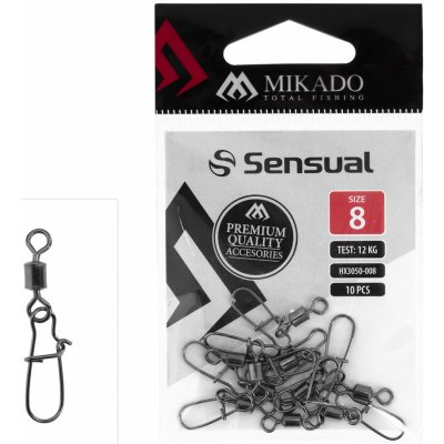Mikado Obratlík s Karabinou Roller Swivel With Fastlock Snap Velikost 20 10 ks 6 kg – Zboží Dáma