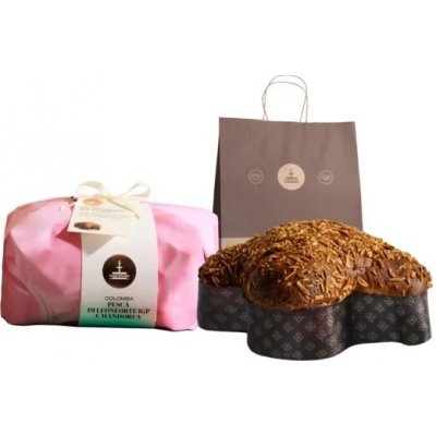 Fiasconaro colomba s kandovanými broskvemi z leonforte igp a mandlemi 1 kg – Zboží Dáma