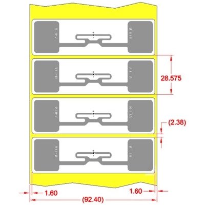 UHF RFID tag, ALN-9768-WRW Wonder Dog Higgs-4, 89.2mm x 26.2mm, nálepka – Zboží Živě