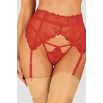 Obsessive Smyslný podvazkový pás Lonesia garter belt Červená – Zbozi.Blesk.cz