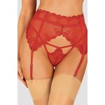 Obsessive Smyslný podvazkový pás Lonesia garter belt Červená – Hledejceny.cz