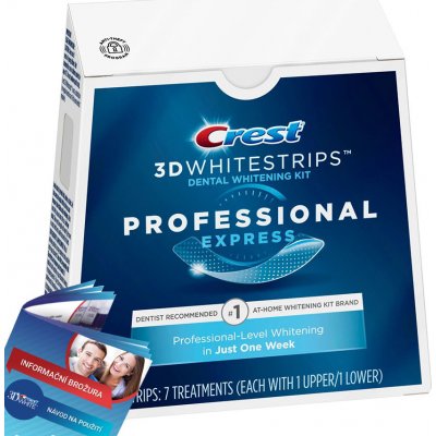 Procter & Gamble Bělicí pásky Crest 3D PROFESSIONAL Express 14 ks —  Heureka.cz