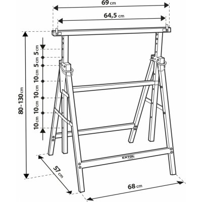 Extol Craft Podstavec skládací 760-1300mm 9994 – Sleviste.cz
