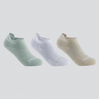 ARTENGO Dětské nízké tenisové ponožky RS160 3 páry zelené, bílé, béžové – Zboží Mobilmania