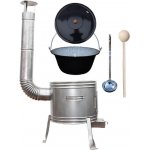 Kessel kotlík na guláš smalt 20 l kotlina nerez Toplux 42 cm poklice smalt 34 cm naběračka 350 ml a vařečka 50 cm TOPLUX – Hledejceny.cz