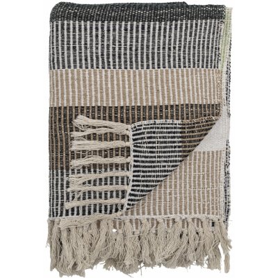 Bloomingville Přehoz z recyklované bavlny Isnel 160 × 130 cm, hnědá barva – Zbozi.Blesk.cz