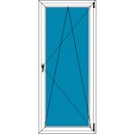 Salamander Balkónové dveře bluEvolution 82 Trojsklo Bílá - Antracit 100 x 210 cm – Zboží Mobilmania