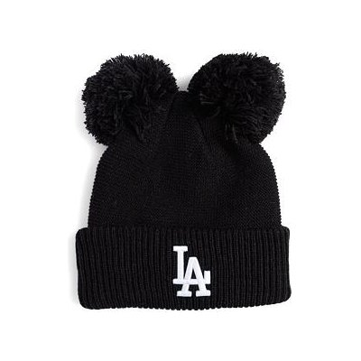 New Era Medium Knit Double Pom beanie LA Dodgers Black White – Hledejceny.cz