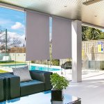 Outsunny Vertikální markýza na zastínění terasy 120 x 200 cm šedá – Zboží Mobilmania