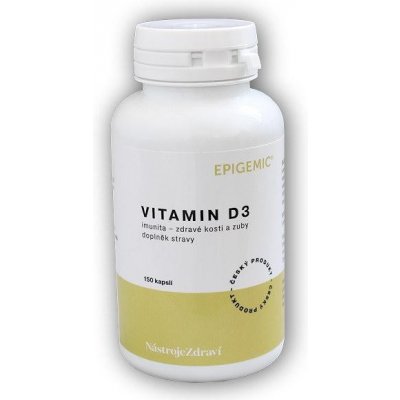 Nástroje zdraví Vitamin D3 Epigemic 150 kapslí