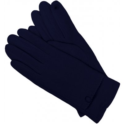 Biju dámské rukavice okrasný lem tmavě modré 9002086-4 – Zboží Mobilmania