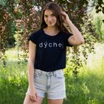 Lovemusic Dámské tričko tmavomodré Dýchej 1.2 – Zboží Dáma