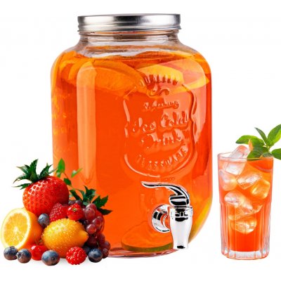 Džbán SuperButelki Sklenice Skleněný s kohoutkem 4 l – Sleviste.cz