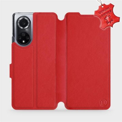 Pouzdro Mobiwear Luxusní kožené Flip Huawei Nova 9 - Červené - L_RDS Red Leather – Zboží Mobilmania