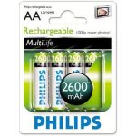 Philips MultiLife AA 2600mAh 4ks R6B4B260/10 – Zboží Živě