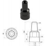 Kovoinox Krytka plastová na matice a šrouby M24, prodloužená, černá – Hledejceny.cz