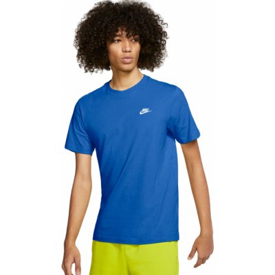 Nike Sportswear Club T-Shirt signal blue white – Zboží Mobilmania