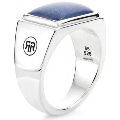 Rebel&Rose Nadčasový stříbrný prsten Square Lapis Lowneck RR RG033 S – Zboží Mobilmania