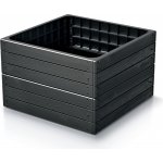 Prosperplast Vyvýšený záhon BASE WOODY 75,6 cm antracit