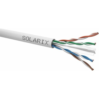SOLARIX Kabel UTP 4x2x0,5 CAT6 drát (balení 100m/box) 27724160 – Zboží Živě