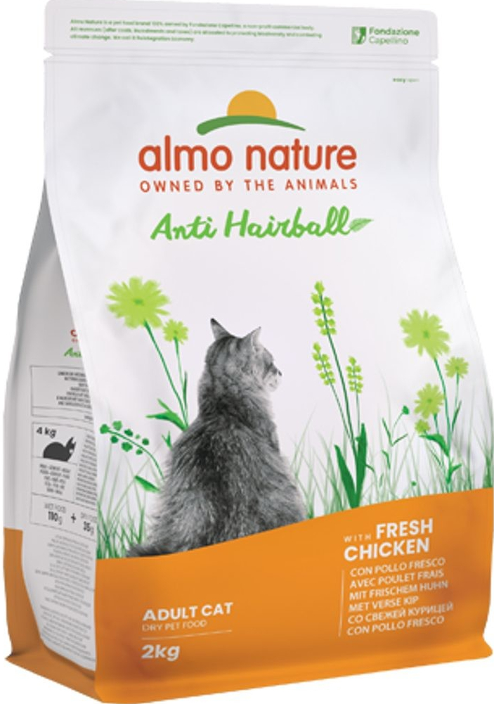 Almo Nature Holistic Anti Hairball Kuře a rýže 2 kg