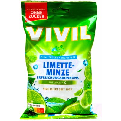 Vivil Limetka-peprmint+vitamín C bez cukru 120 g – Zboží Dáma