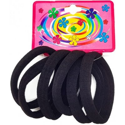 Gumičky do vlasů 6 ks - černé – Zboží Dáma