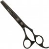 Kadeřnické nůžky Olivia Garden Silk Cut Shear Matt Black Edition T6-35BLprofi efilační nůžky na vlasy