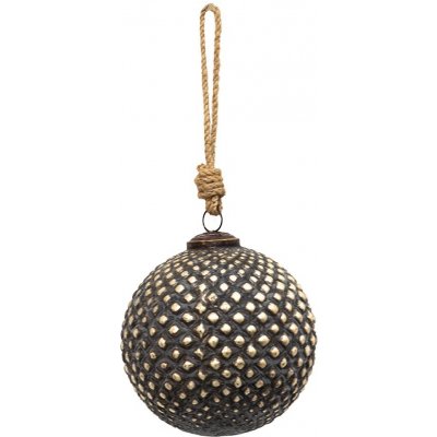 Clayre & Eef Zlato-hnědá antik skleněná ozdoba koule - Ø 11*11 cm – Hledejceny.cz