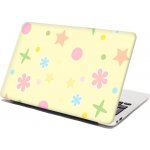 Sablio Samolepka na notebook Květiny na žluté - 38x26 cm – Zboží Živě