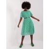 Dámské šaty Italy Moda Zelené midi šaty s puntíkovým potiskem -dhj-sk-11533-1 76-bílozelené