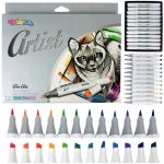 Officeline Colorino Artist Oboustranné skicovací fixy 12 barev R92470 – Zboží Mobilmania