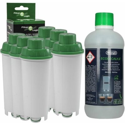Filter Logic CFL-950B DeLonghi DLS C002 6 ks + EcoDecalk odvápňovač 500 ml – Zboží Dáma