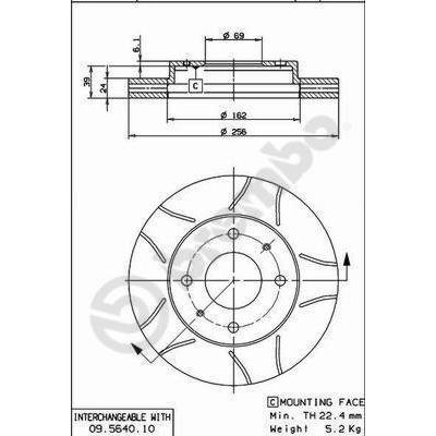 Brzdový kotouč BREMBO 09.5640.75 – Zbozi.Blesk.cz