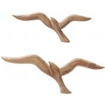 Boltze dřevěná dekorace na zeď Mevi 15x33 cm + 20x34 cm + 12x36 cm – Hledejceny.cz