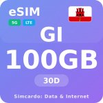 Gibraltar Mobilní datový plán - 100GB 30 dní (Travel eSIM) – Zboží Mobilmania