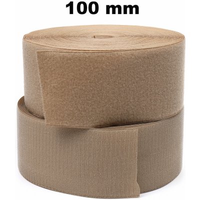 Pásek na suchý zip našívací Háček a Smyčka set béžový 100 mm x 25 bm – Zboží Mobilmania