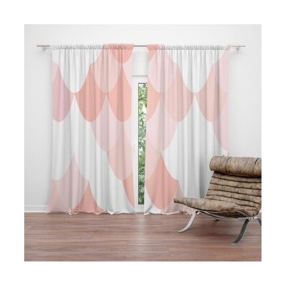 Sablio Závěs Růžové obloučky: 2ks 140x250cm – Hledejceny.cz