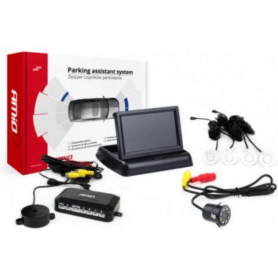 AMiO Asistenty parkovania TFT02 4,3" s kamerou HD-308-LED 4-senzorové, biele | Zboží Auto