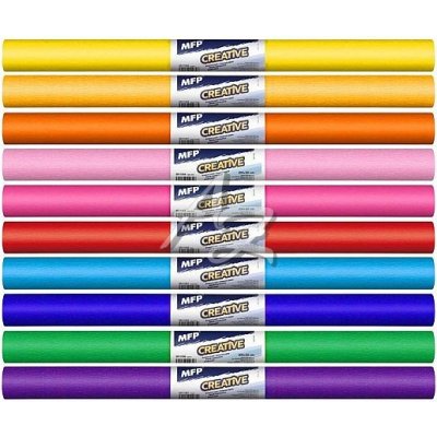 MFP krepový papír role 50x200cm mix barev 10ks duhový – Zboží Dáma