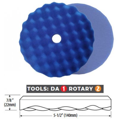 Lake Country Waffle Pro Blue Cutting 140 mm