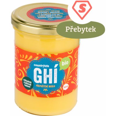 Country Life Bio přepuštěné Máslo Ghí 450 ML – Zboží Dáma