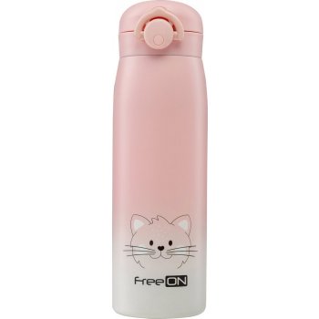 Freeon Termoska nerezová růžová 480 ml