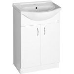 Aqualine Simplex Eco Skříňka s umyvadlem 60 x 87 cm, bílá mat SIME600 – Sleviste.cz