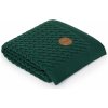 Dětská deka Ceba baby pletená deka Rozety krémová Vlny Emerald