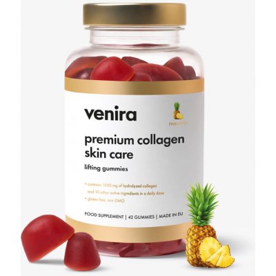 Venira premium collagen skin care lifting gummies ananas 42 bonbónů – Hledejceny.cz