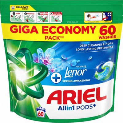 Ariel All in1 Pods +Lenor prací kapsle Spring Awakening 60 PD – Hledejceny.cz