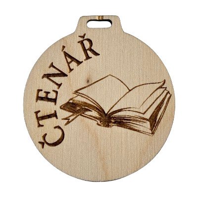 DCH Dřevěná medaile Čtenář – Zboží Dáma