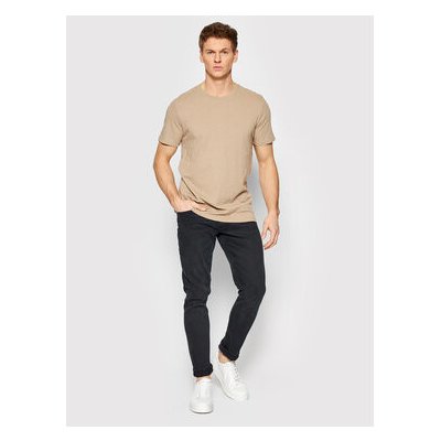 Jack&Jones T-Shirt Linen Basic 12199713 béžová – Zboží Mobilmania